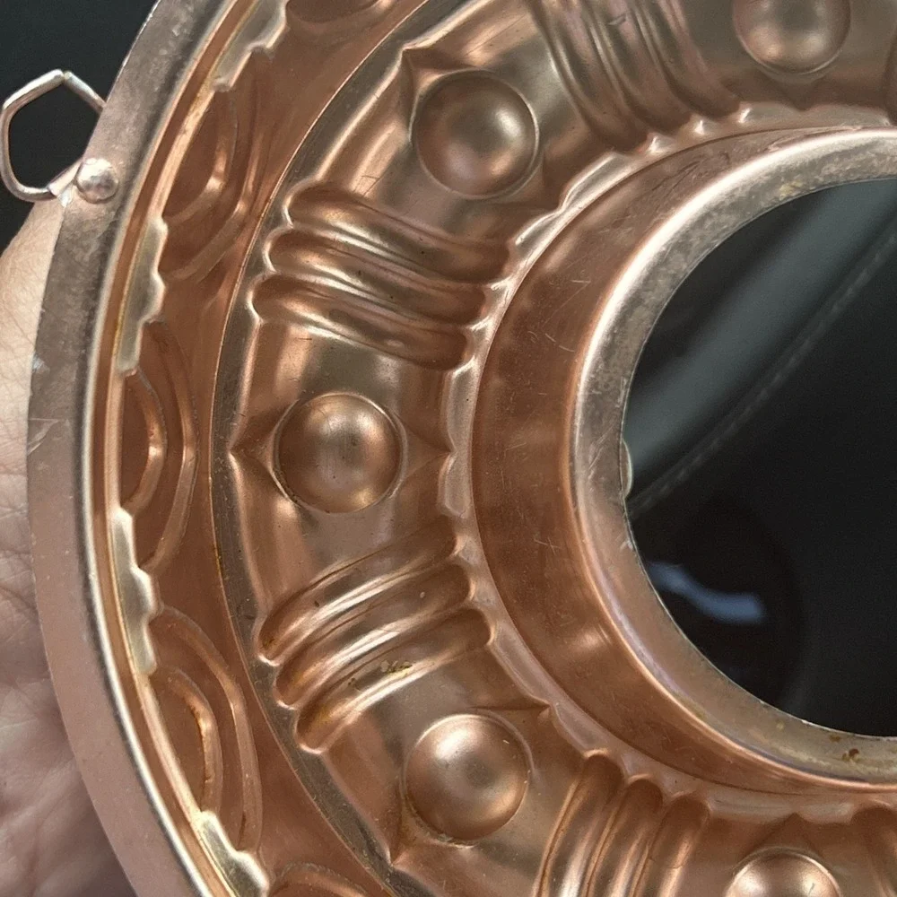 LOT of 3 Copper Toned Cake Pan Jello-O Mold Wall Hangings Vintage Baking
